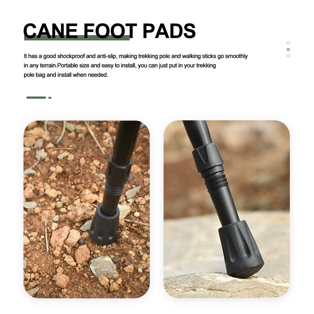 

20 Pcs Trekking Poles Anti-slip Cushion Tip Cover Hiking Tips Walking Rubber Ends
