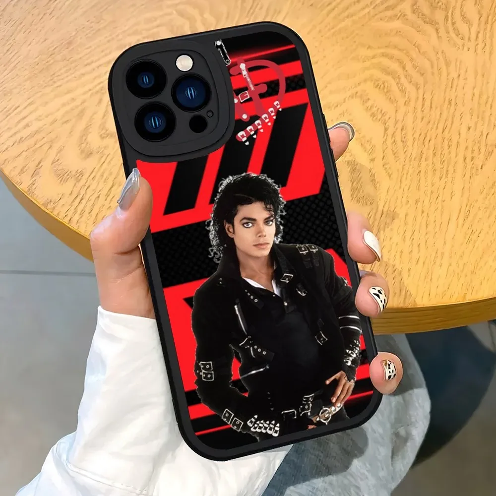 Michael Jackson Singer Phone Case For iPhone 14 15 11 12 13 X XR Pro MAX Plus Lens Protective Leather Soft Back Cover