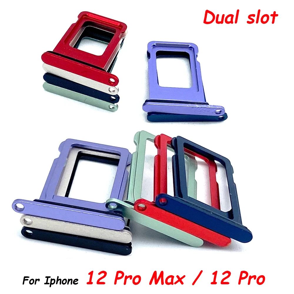 SIM Card Tray Holder Slot For IPhone 12 Pro Max 12 Mini 12 Pro Single Dual Adapter Nano Replacement Parts