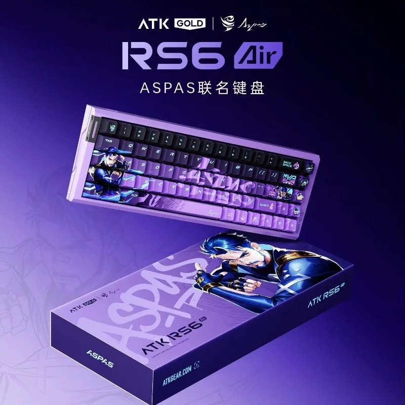 New ATK RS63 Air/RS6 Air/RS6 Air X Aspas Collaboration Magnetic Shaft Keyboards 68-Key RGB Mechanical Gaming Keyboard Gifts