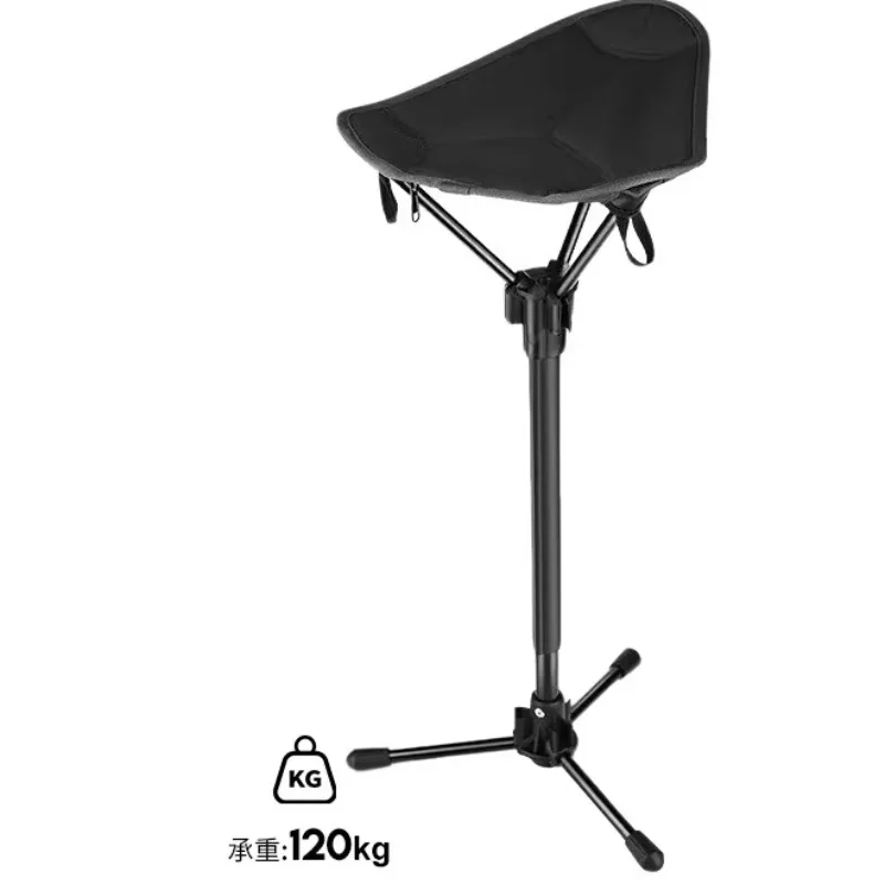 Outdoor three-legged portable folding stool aluminum alloy telescopic stool field camping fishing mountaineering portablefolding