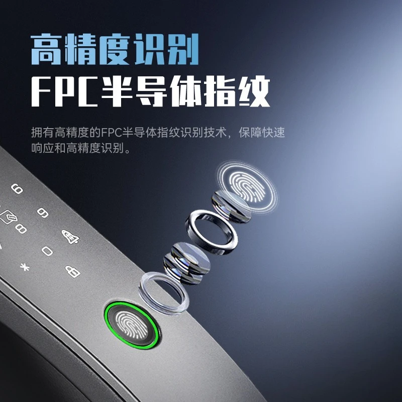 Electronic intelligent entry door lock anti-theft door visual automatic indoor