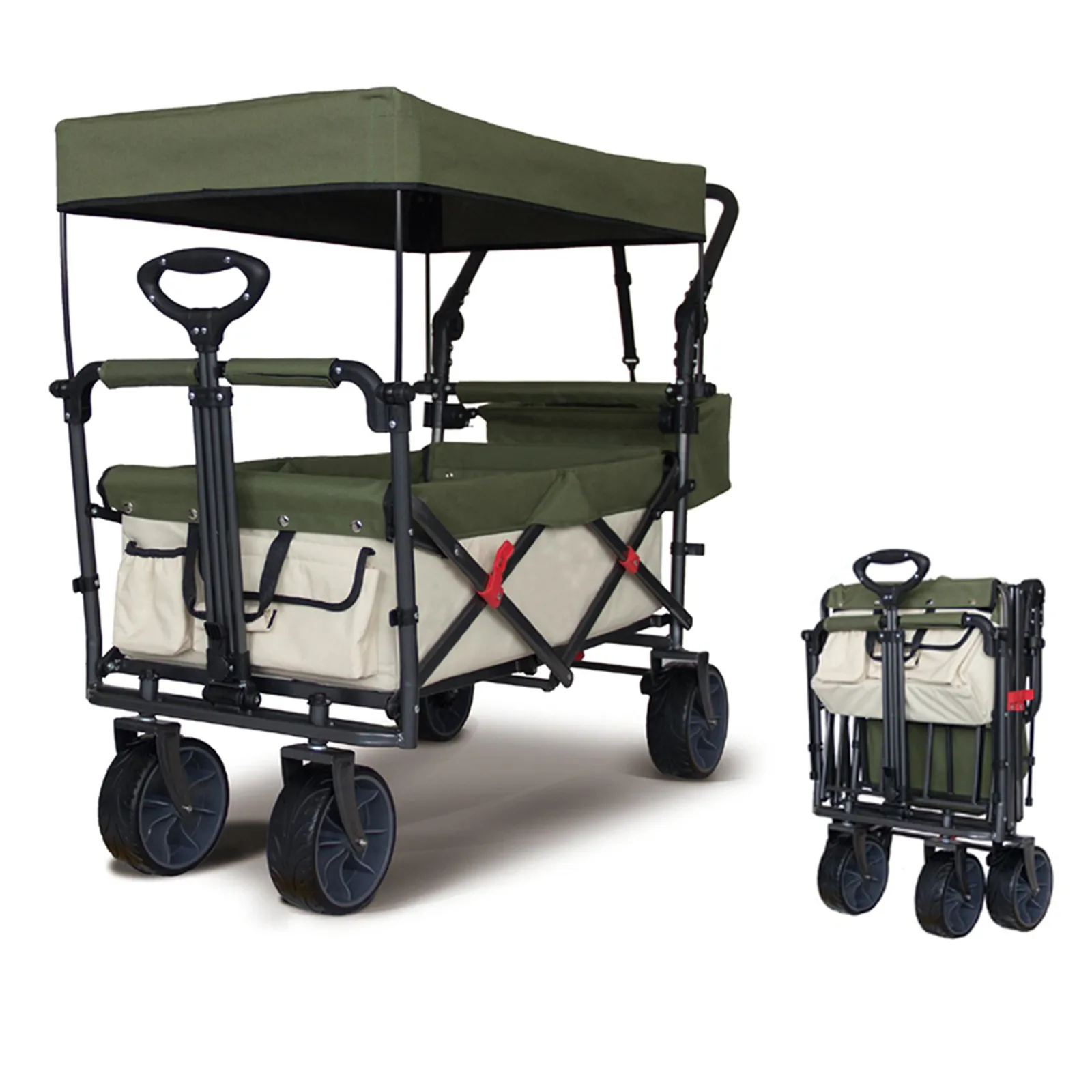 GT2138 Collapsible Folding Wagon Truck, Outdoor Garden Truck, Camping Wagon