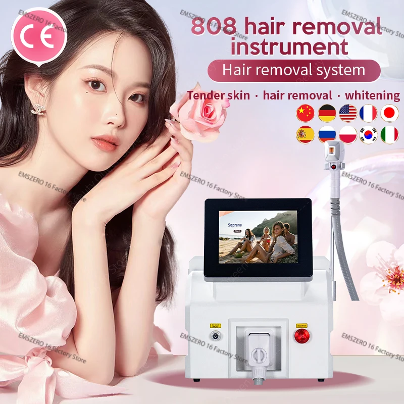 

Diode Laser Machine 808nm Hair Removal for Women Alex Alexandrite Filter 3000W 40 Million Shots Permanent Painless Hair Removal