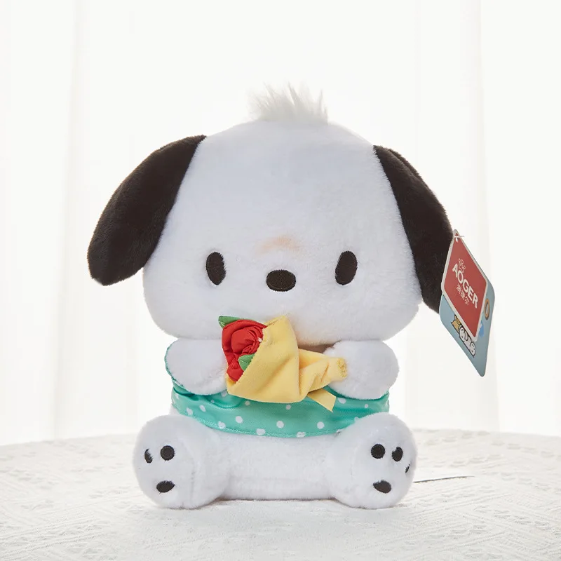 20cm 산리오 신상 쿠로미 헬로키티 인형 사랑의 장미 고양이 인형 소녀용 플러시 장난감 홈 데코 베개 귀여운 만화 소녀 생일 선물