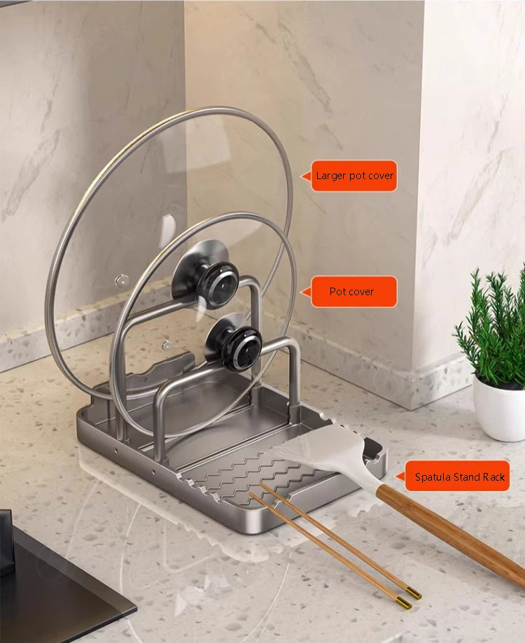 Kitchen Storage Rack for Pots, Cutting Boards, Spoons and Tableware description 2