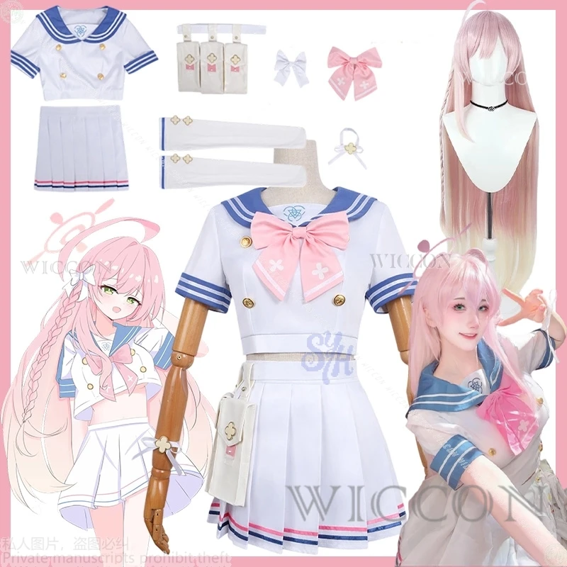 

Blue Archive Urawa Hanako Cosplay Anime Costume 코스프레 Kawaii Sexy JK Uniform Jirai Kei Lolita Halloween Party