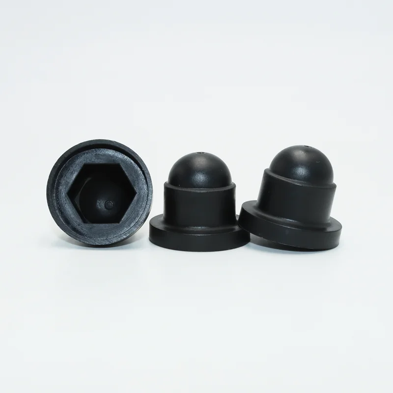 20p pe Bolzen abdeckung Schraub kappen Sechs kant kappe Kuppel Kunststoffs ch raube Mutter m8 m10 m12 schwarz Nylon einsatz Konter mutter Rostschutz abdeckung – Detail 3