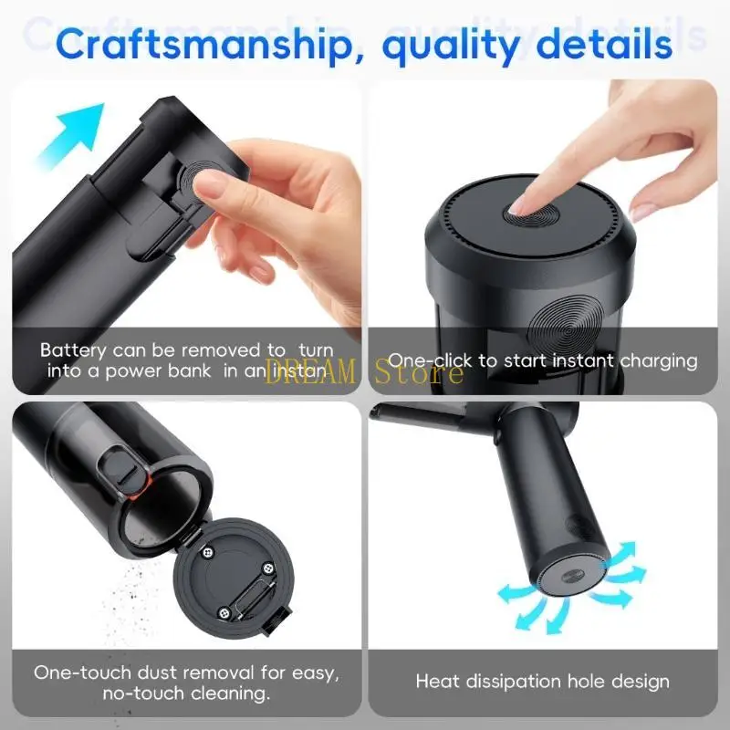 Fast Speed 78000RPM Brushless Motor Blower Vacuum 4 In 1 Function Detachable Battery For Home Car best sale