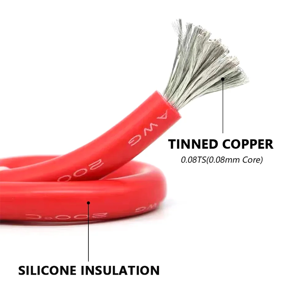 5 Color Mixed Set Stranded Cable Tinned Copper Wire Heat Resistant 16/18/20/22/24/26/28/30 AWG For Breadboard DIY Battery