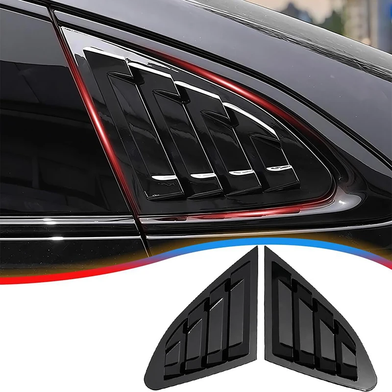 

Car Rear Window Louvers For Chevrolet Malibu 2016-2024 Trianglar Shutter Cover Trim Car Accessories Auto Aftermarket Parts