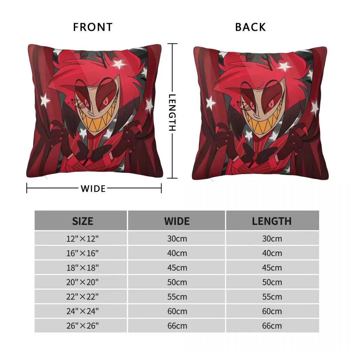 Alastor The Show Begins Square Pillowcase Pillow Cover Polyester Cushion Decor Comfort Throw Pillow for Home Car