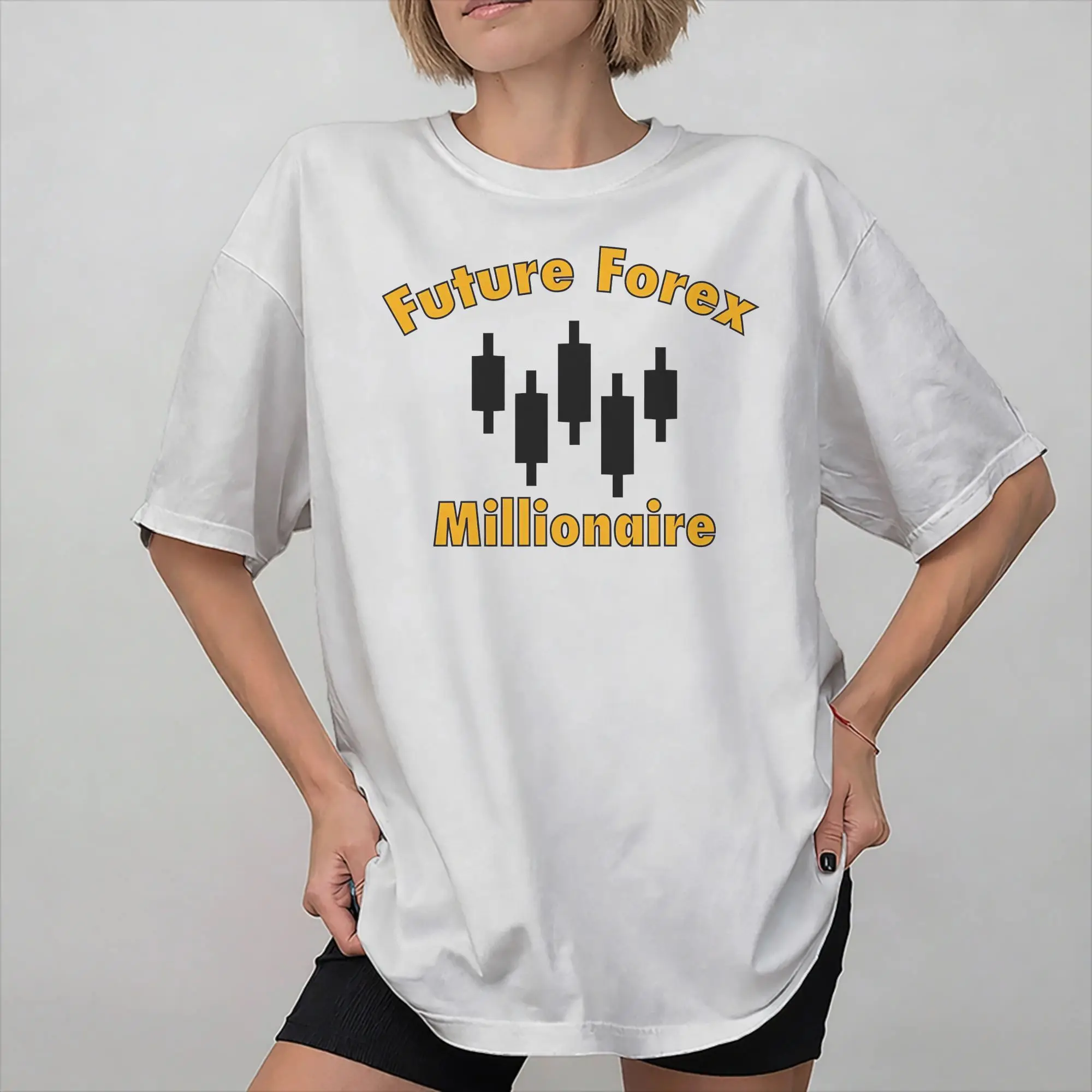 Future Forex Millionaire Chart Graphic T Shirts for Men Women  100% Cotton  Tee Shirt Clothing