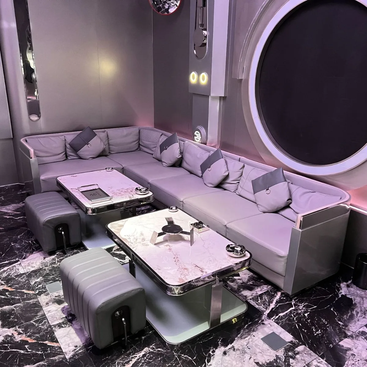 

KTV sofa coffee table combination Professional custom bar Hotel private club Source factory sofa coffee table comb