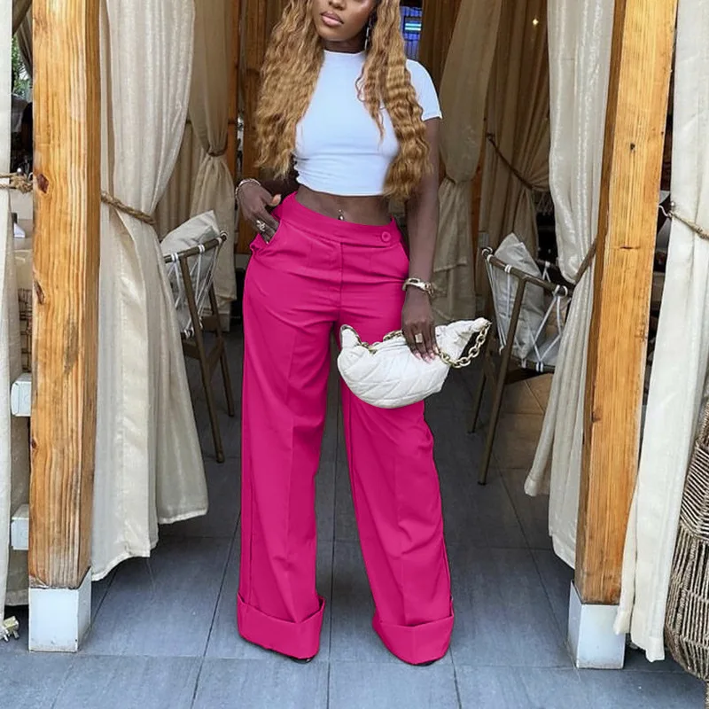 European and American Autumn New Casual Pants Women's Wide-leg Fashion Temperament Trousers Women