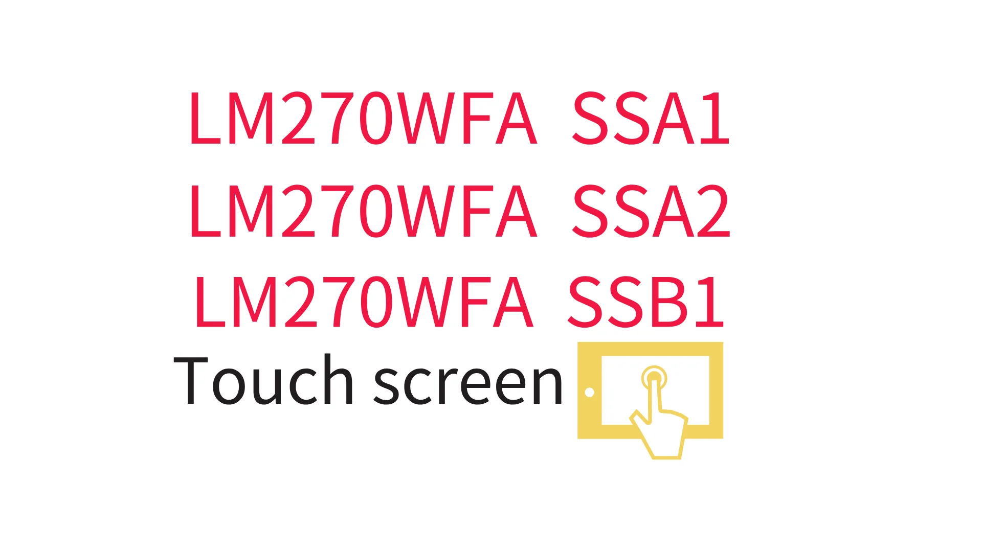 

27-дюймовый оригинальный новый LM270WFA SSA1 LM270WFA SSA2 LM270WFA SSB1 сенсорный ЖК-дисплей для HP LENOVO AIO