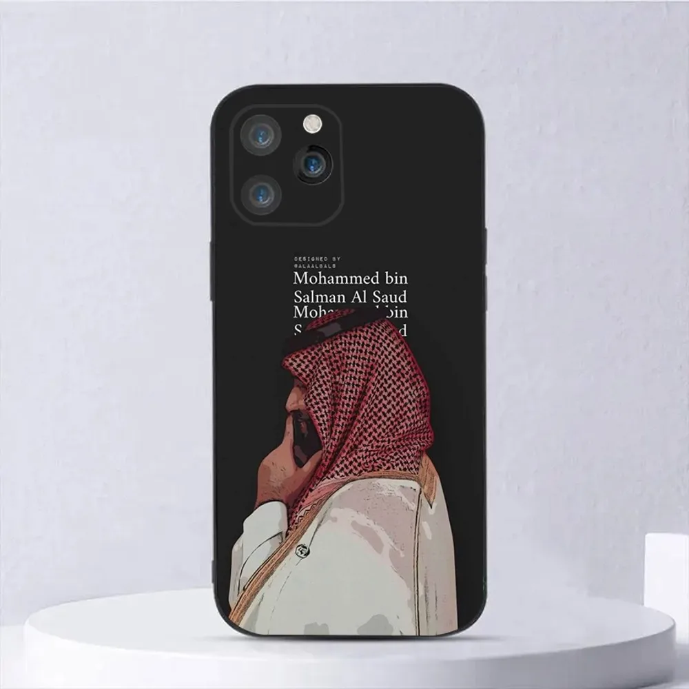 Salman of Saudi Arabia Phone Case For iPhone 15,14,13,12,11,Plus,Pro Max,XS,X,XR,SE,Mini,8,7 Soft Silicone Black Cover