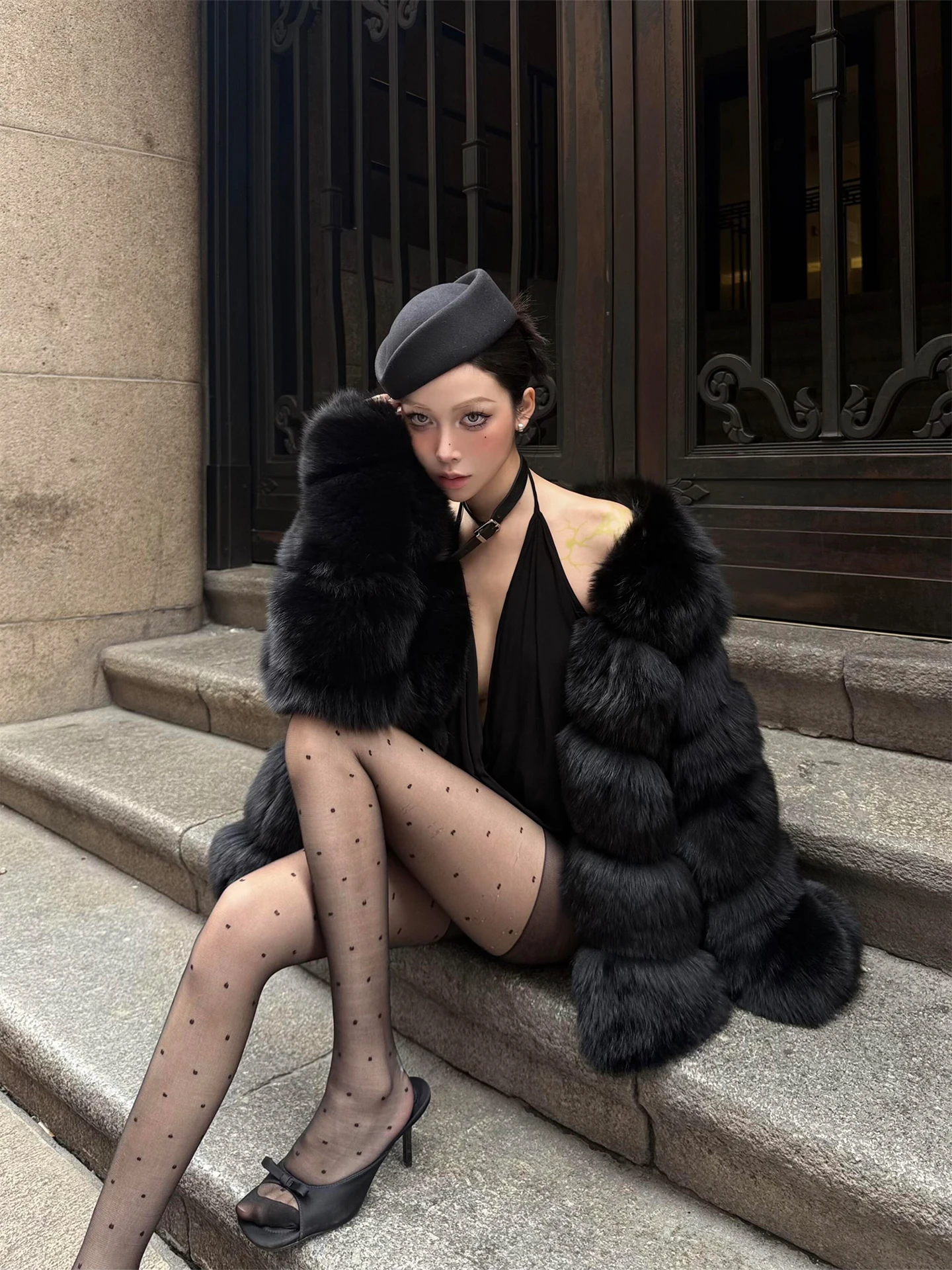 

Женская модная шуба из цельной кожи ALFANSS: комфортная, теплая, ветрозащитная, шелковистая