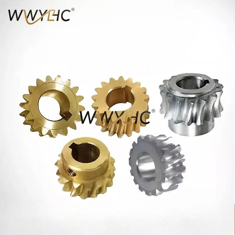 Meat Grinder Repair Parts 15/17 Teeth Turbine Worm Gear 1.4/1.6/2/2.1CM Keyway Hole Diameter Copper/Aluminum Gear