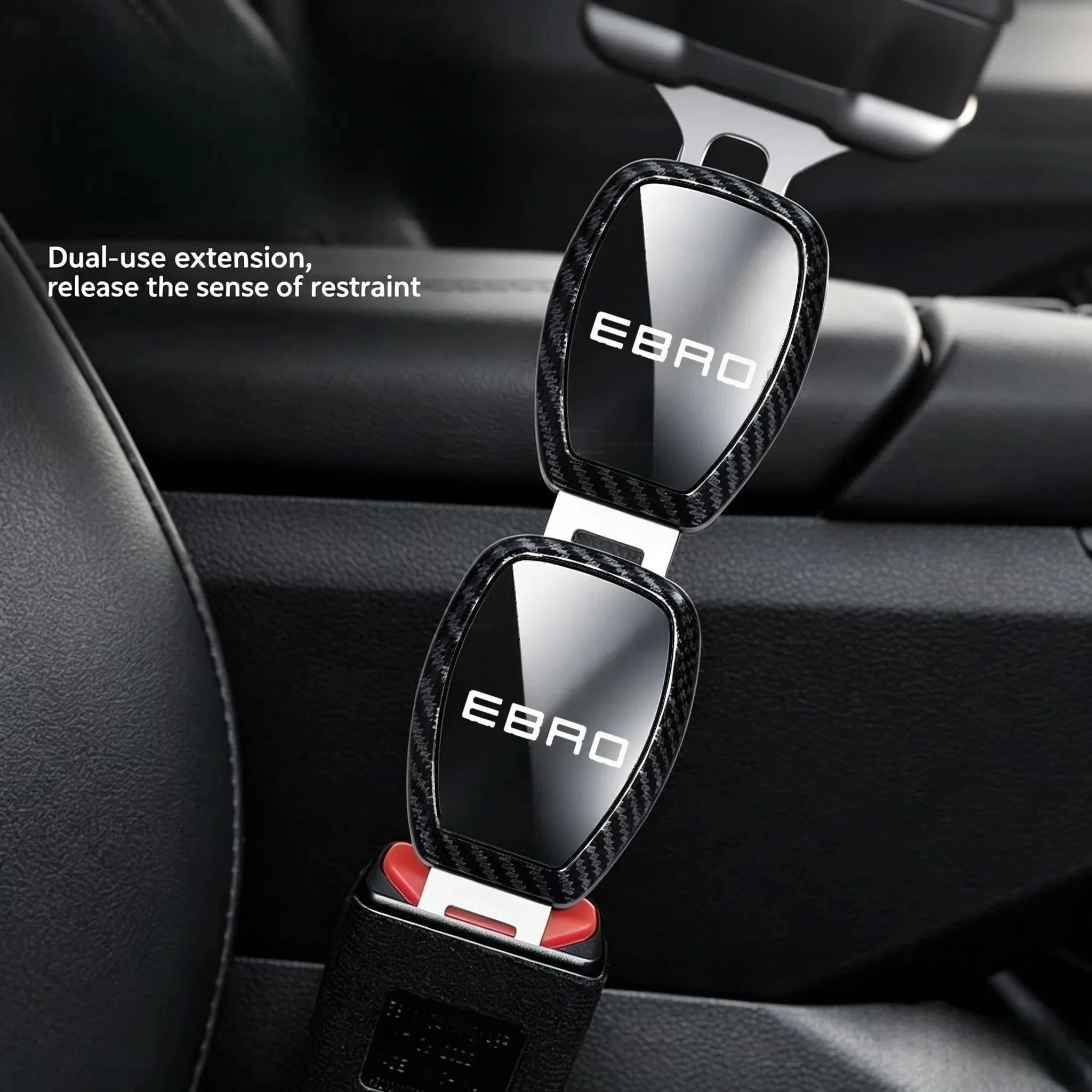 Carbon Fiber Style Metal Seat Belt Extender Buckle Clip for Chery Tiggo 7 8 Omoda C5 Jaecoo J7 J9 Interior Decoration Part