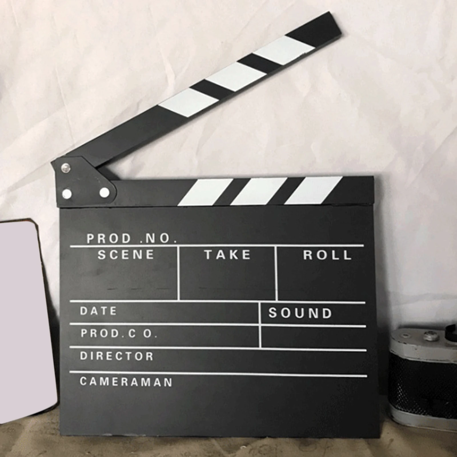 Movie Film Clap Board Clapper Board Slate Compact Size Clapperboard Durable for Camera Photography Cut Action Scene Movie TV