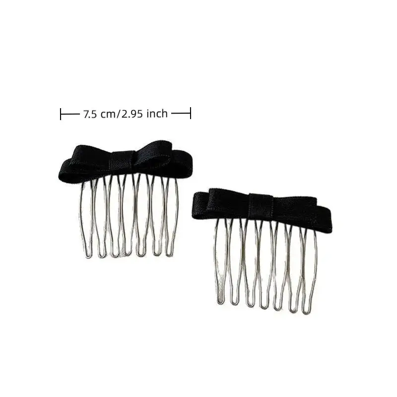 8 Stück Satin-Schleifen-Haarkämme mit rutschfesten Metallzinken und niedlichem Design, perfekt für den täglichen Gebrauch, Partys, Hochzeiten, Haaraccessoires für Mädchen. – Detail 4