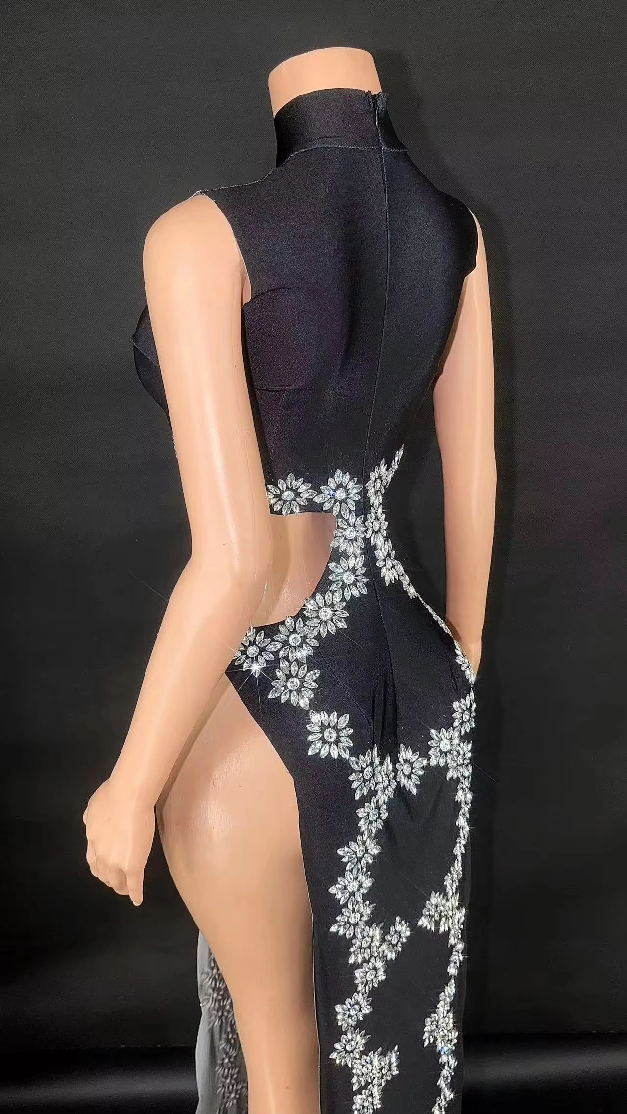 ZD شير كريستال ارتداءها مثير شرابة يوتار Showgirl نادي الحدث مرحلة ارتداء بدلة للجسم كريستال تفصيل الأداء #6