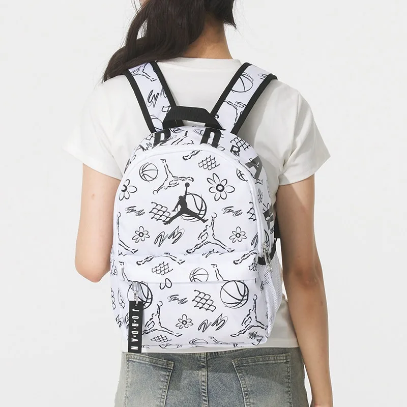 Nike Printed Backpack Men's and Women's Sports and Leisure Backpack Student Bag JD2533027TD-004