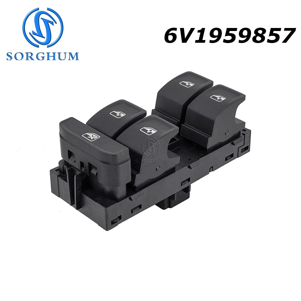 

SORGHUM 6V1959857 For Skoda Rapid Fabia Master Power Window Regulator Control Switch Green Light 12 Pins 5JA959855 6V1959857A