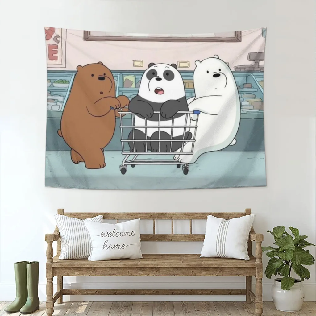 

We Bare Bears Tapestries Room Decoration Items Home Décor Bedroom Wall Decorating Cloth