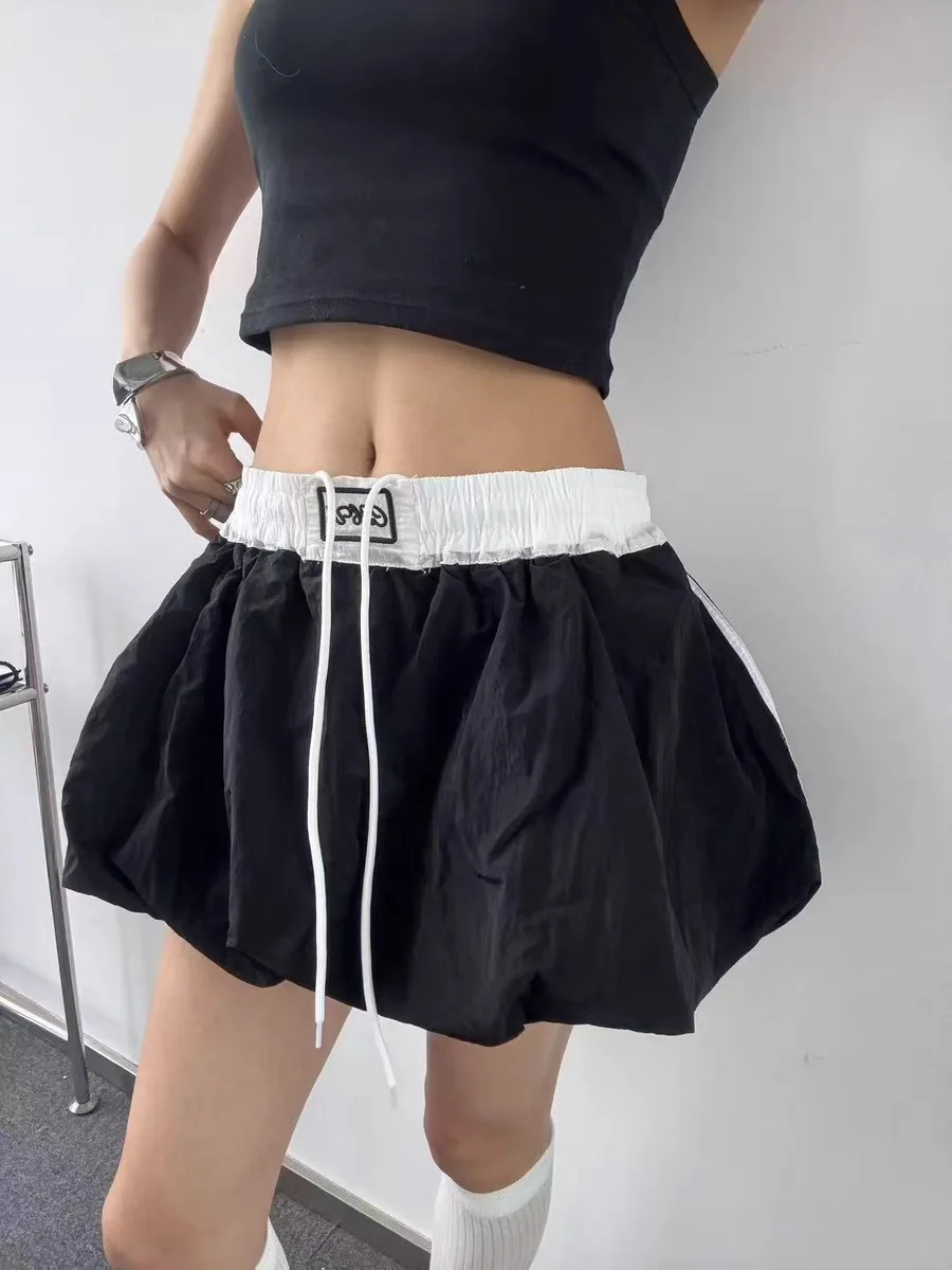 Color Blo Letter Print Suower Falda Sexy ort A-Line Falda Anti-Light Walking Hot Girl Verano Nueva llegada Mujer...