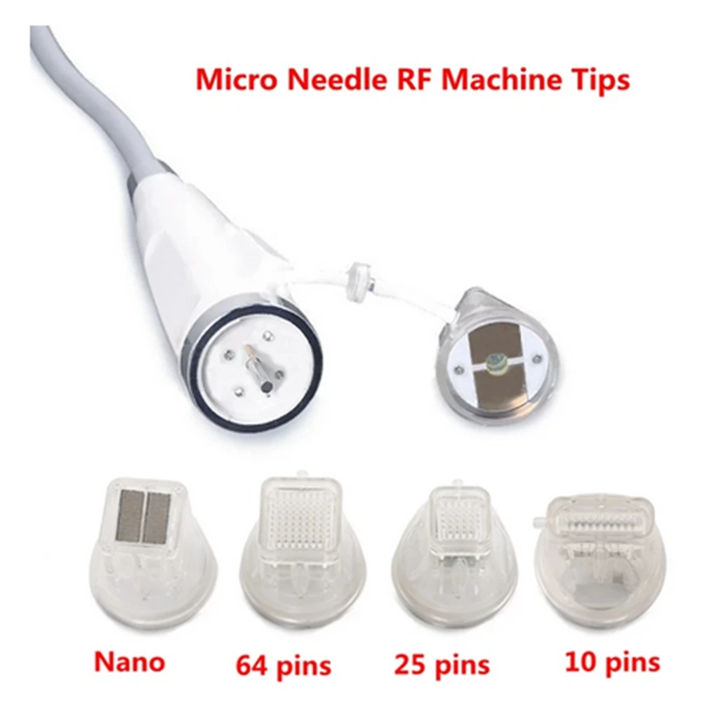 Less Pain Non-Insulated Micro Cartridge 10Pins 25Pins 64Pins Nano Tips For Micro Fractional RF Radio Frequency Machine