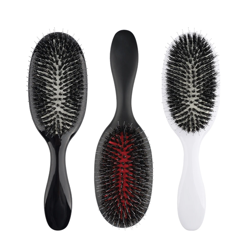 

Hair Want Mixed Boar Bristle Hair Care Brush with Nylon Pins Paddle Detangling Hair Brush Scalp Massaging Brush Detangler Comb