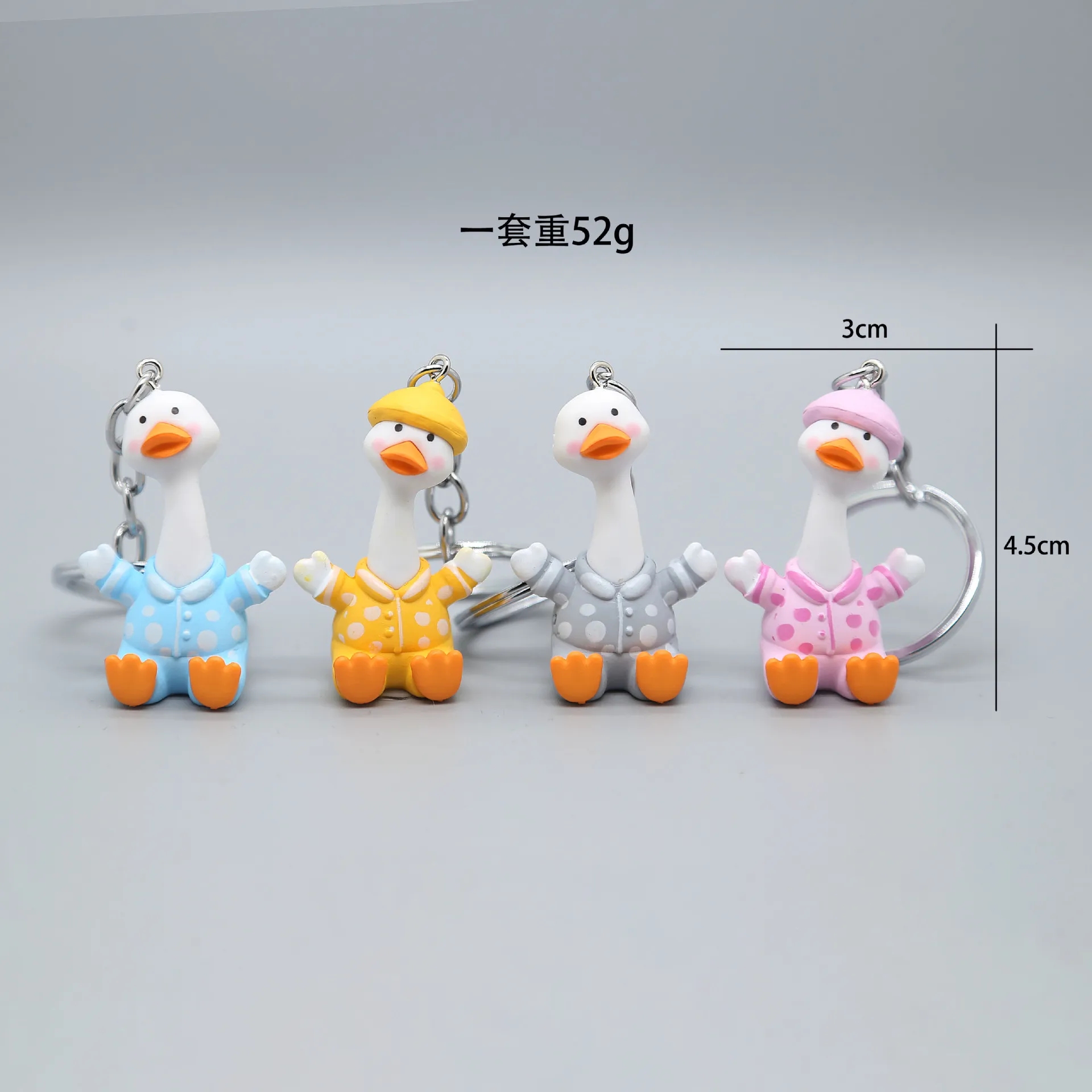 

Набор из 4 брелоков «Счастливая утка» для декора дома, микроландшафта, украшения автомобиля, милые уточки