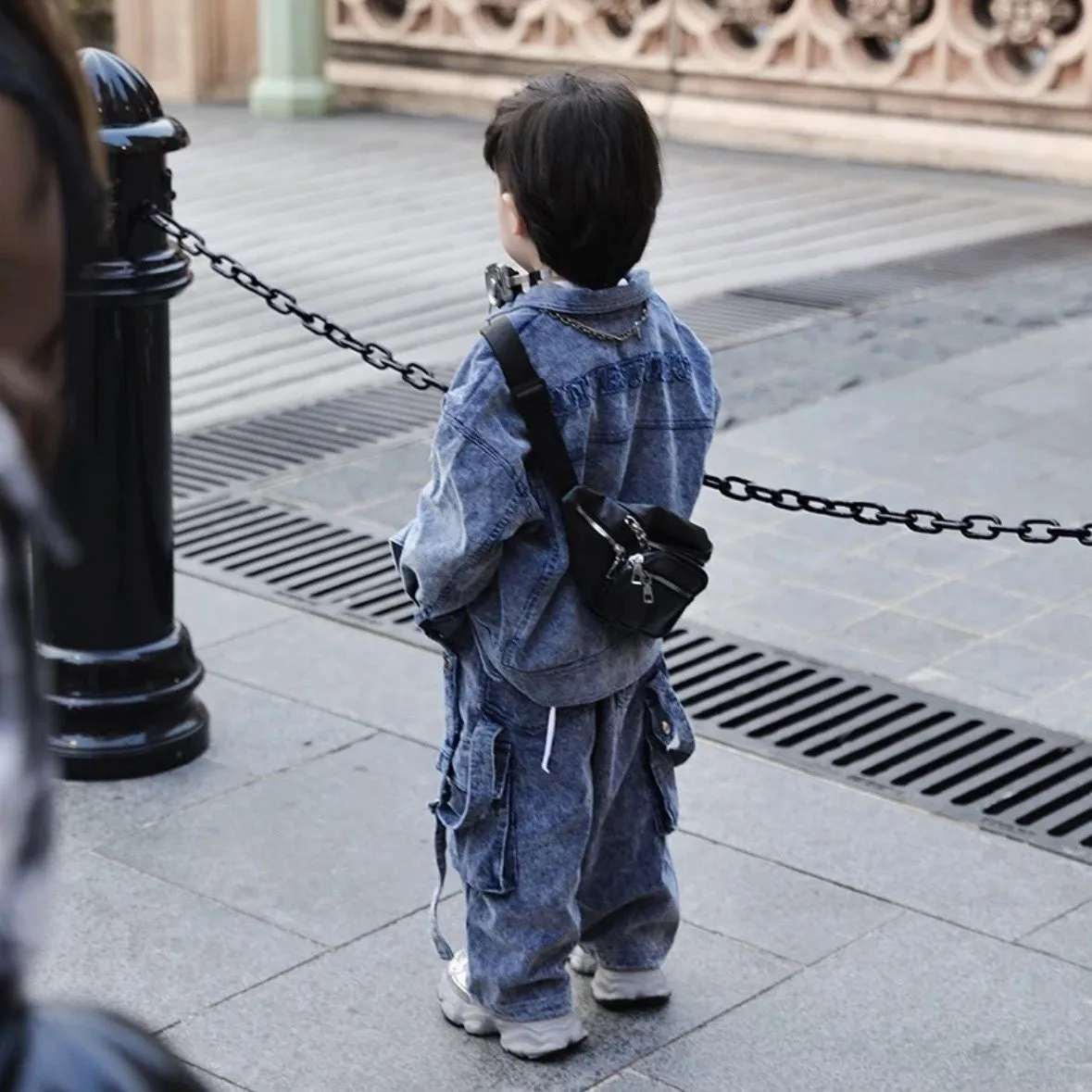 2PCS Boy Clothes Set Kids Denim Jacket and Cargo Jeans Spring Autumn Casual Suit Fashion and handsome Children's Outfit 2-8 Year