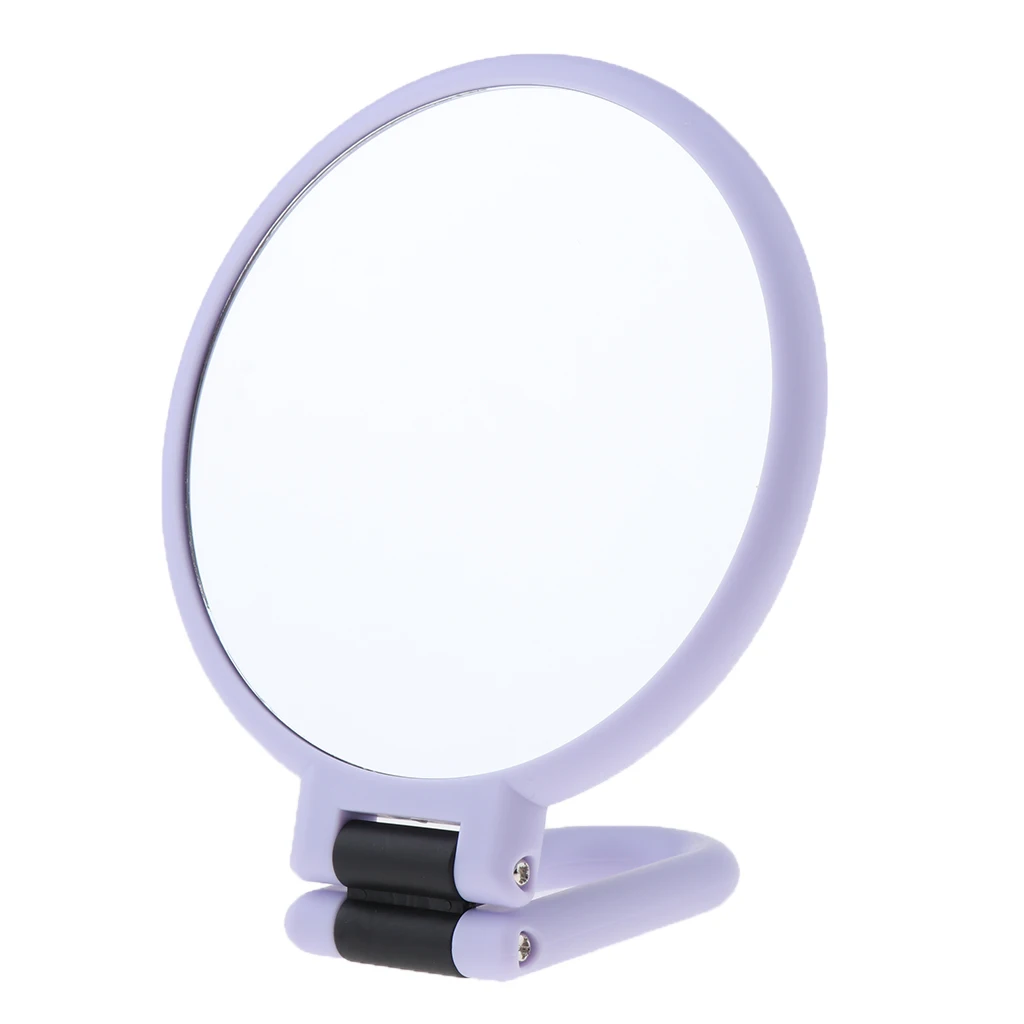 

Makeup Mirror Stand Foldable Magnification Handheld Double Sided Compact Mirror for Bathroom Travel