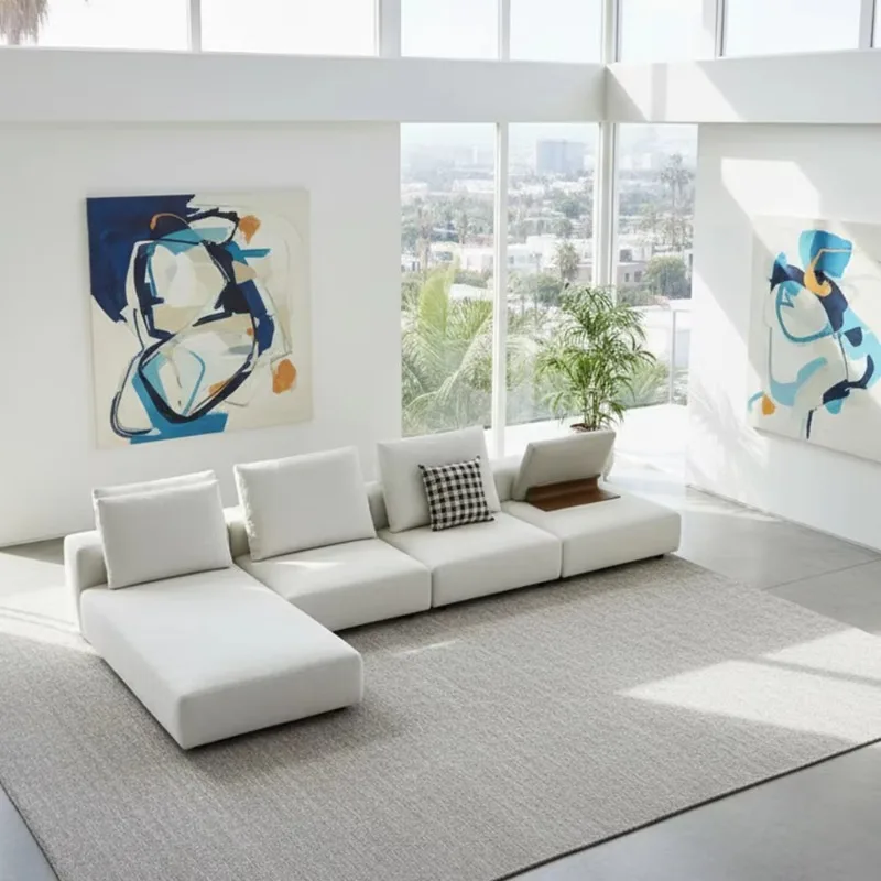 مجموعة أريكة جزيرة حديثة من القماش الراقية، أثاث فندقي لغرفة المعيشة وغرفة المعيشة #2