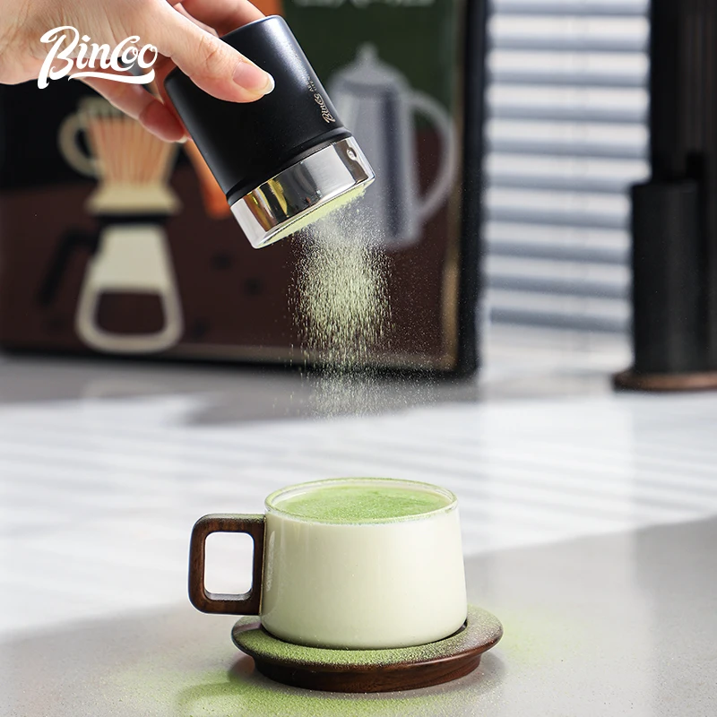 Bincoo Coffee Powder Sprinkler Matcha Powder Cocoa Powder Sugar Powder Sieve Cylinder 304 Powder Sprinkler Artifact Pull Pattern