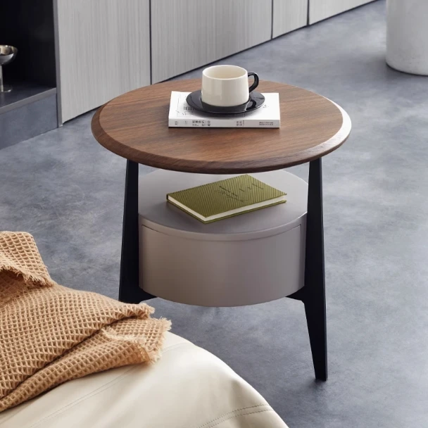 The product can be customized. Italian minimalist bedside table sofa side table