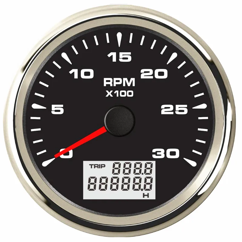 

Высококачественные Тахометры 85 мм 0-3000 об/мин, счетчики оборотов, коэффициент скорости 1-300, с аналогичными часовыми поясами 9-32 В для автомобиля, лодки