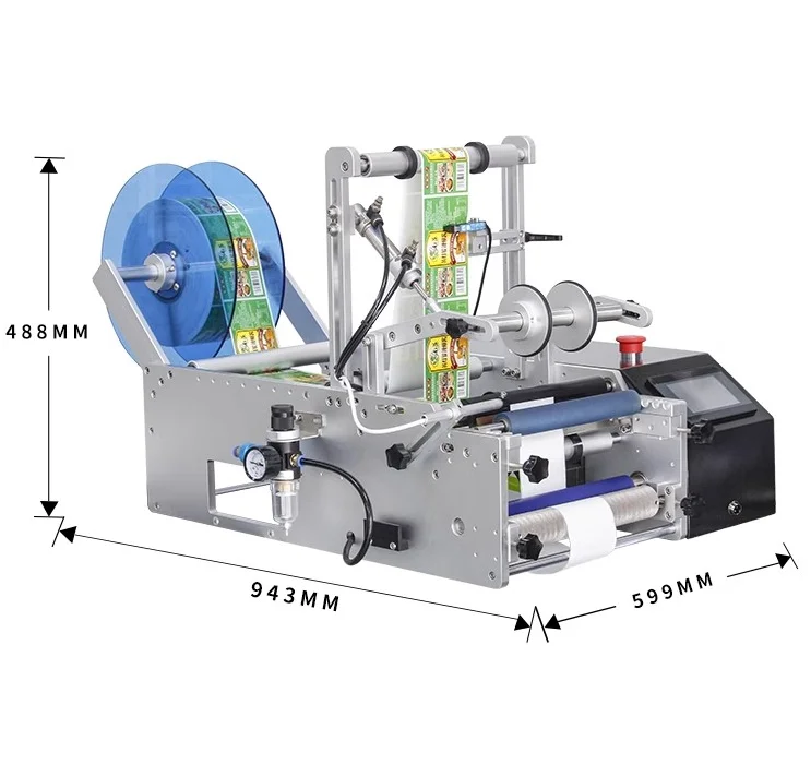 2025 Hot Sale Manual Labeling Machine Tabletop Labeling Machine Tube Liquid Bottle Labeling Machine