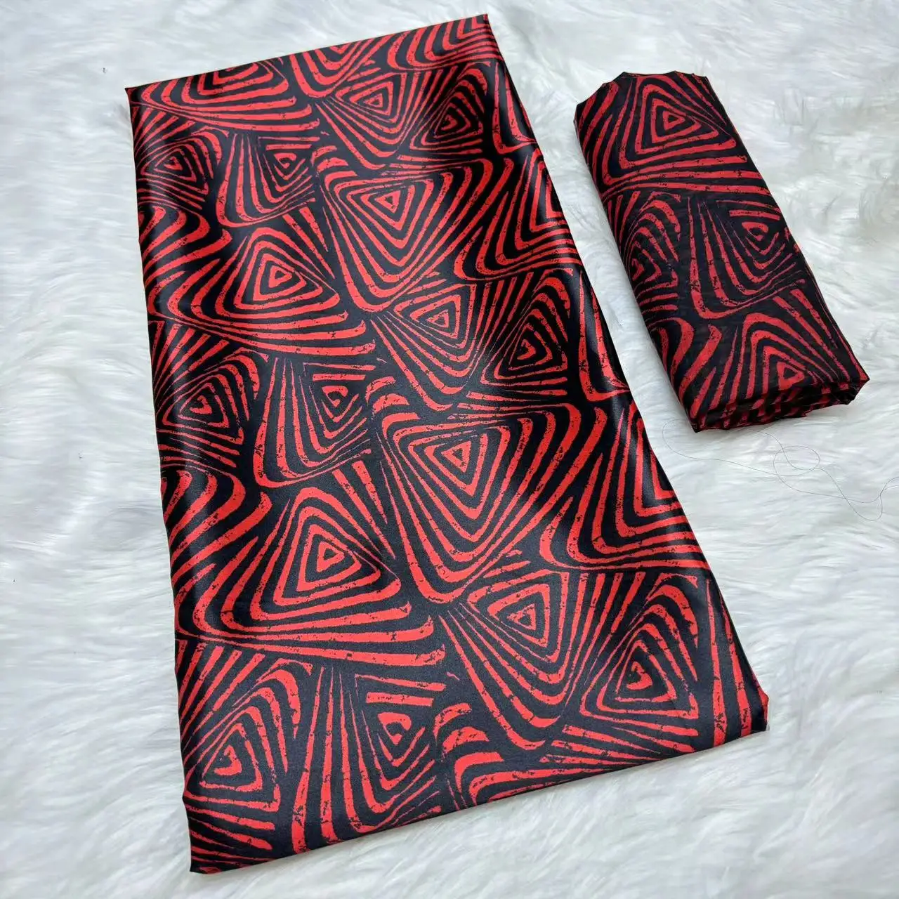 Latest Satin Organza Fabric Soft Silk Fabric African Material Ankara Prints High Quality For Women DIY Dress 4+2 Yards b55-2
