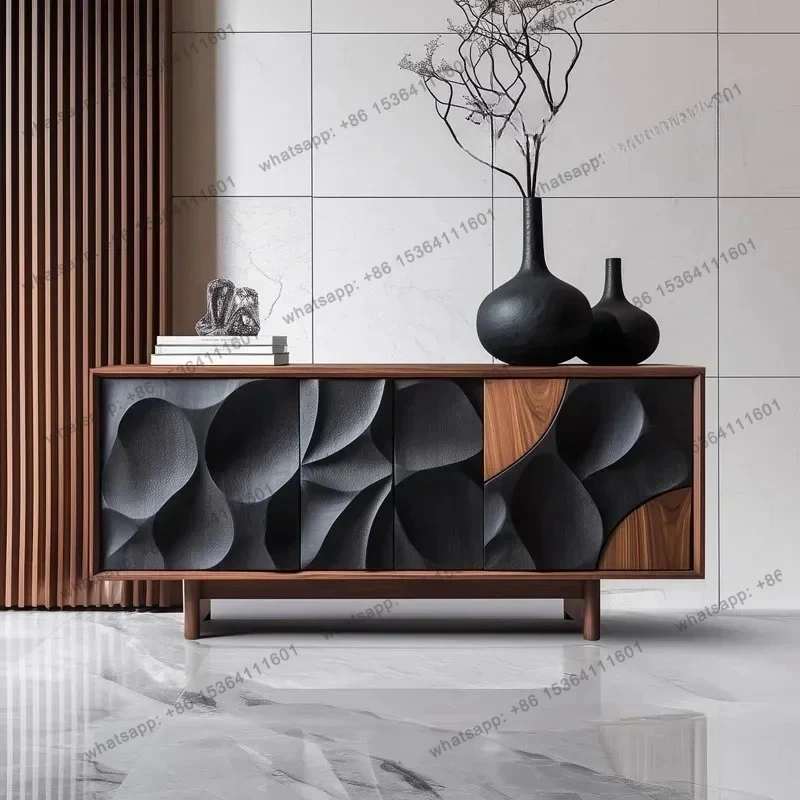 

Дизайнерский шкаф на крыльце из массива дерева с дверью, высококачественный шкаф для хранения с художественной гравировкой