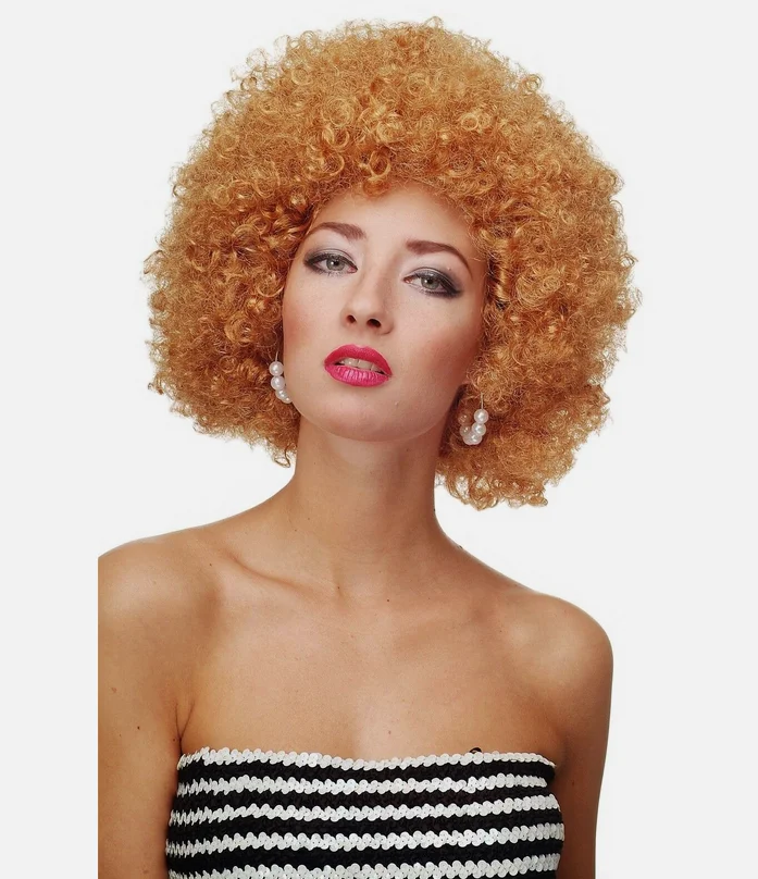 Парик Афро Парик 70-х годов Вечеринка Funky Disco Foxy Blond PW0011-P27