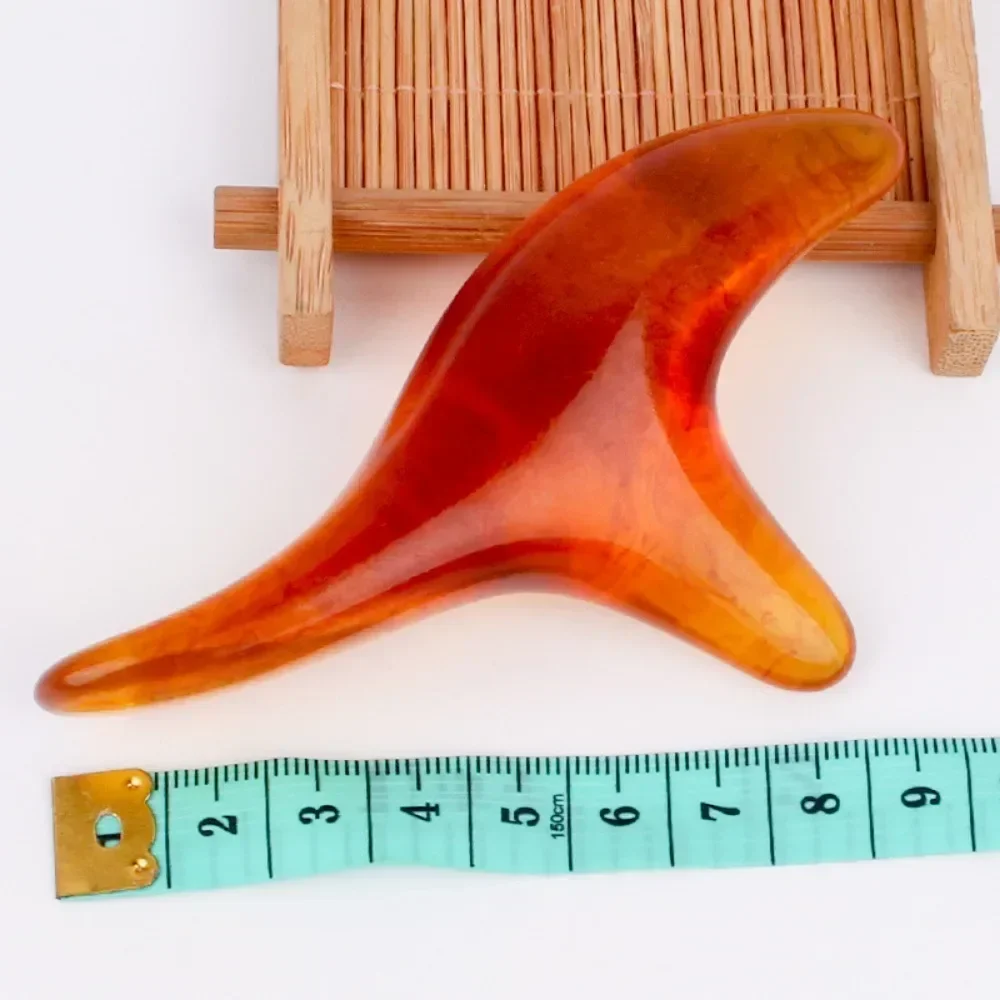 Amber Resin Wax Triangle Foot Massage Gua Sha Acupuncture Shiatsu Tool Gua Sha Scraping Massage Instrument Therapy Beauty Health