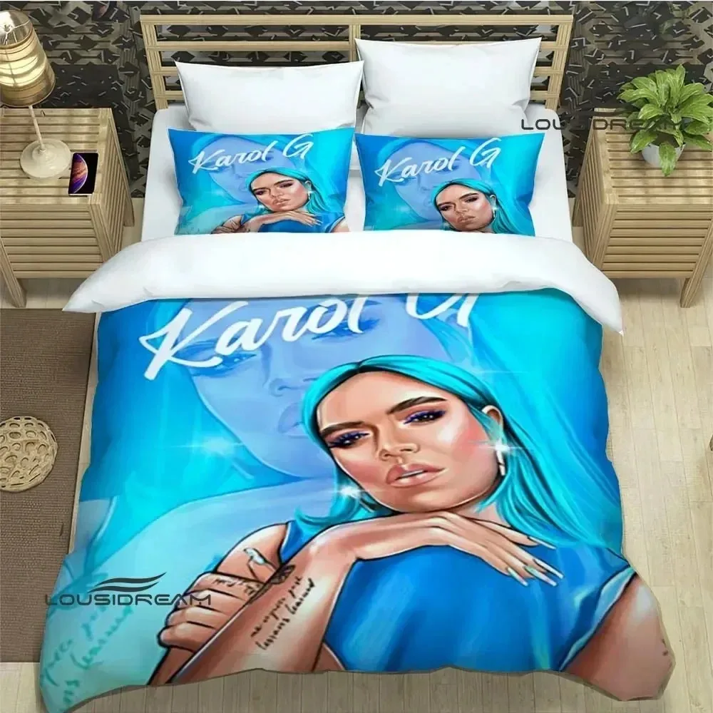 Karol G Fashion 3D NEW Duvet Cover Pillowcase Bedding Set Adult Boy Girl Bedroom Decoration Children Single Double Large