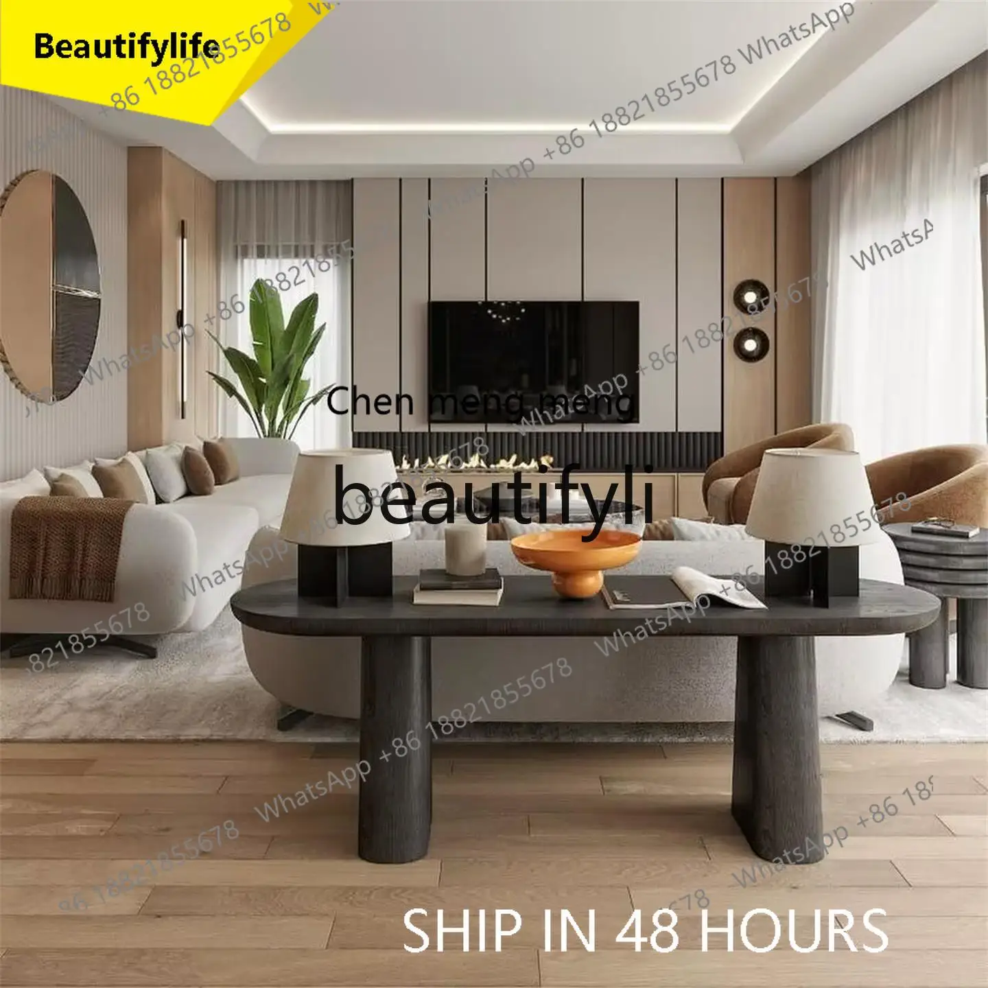 2003 French Style Solid Wood Entryway Table Designer Vintage Wall-Mounted Natural Wood Entryway Console