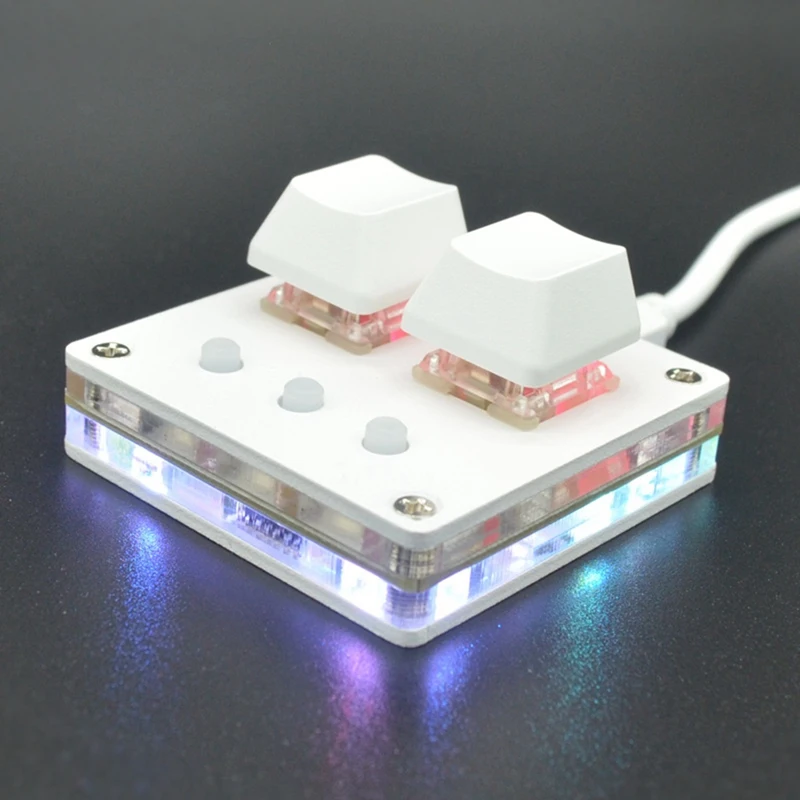 OSU Keyboard Mini 2 tombol, saklar merah Keypad Mekanikal pemrograman Keyboard Gaming