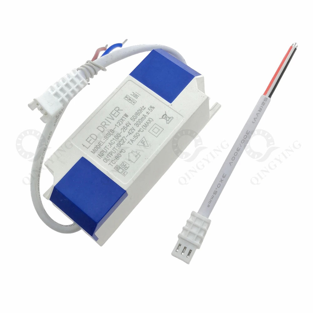 5pcs 3Pin 3 Color Adapter LED Driver 300mA 2-3W 4-5x1W 4-7x1W 8-12x1W 8-24W 25-36x1W For LED Ceiling Lamp Replacement