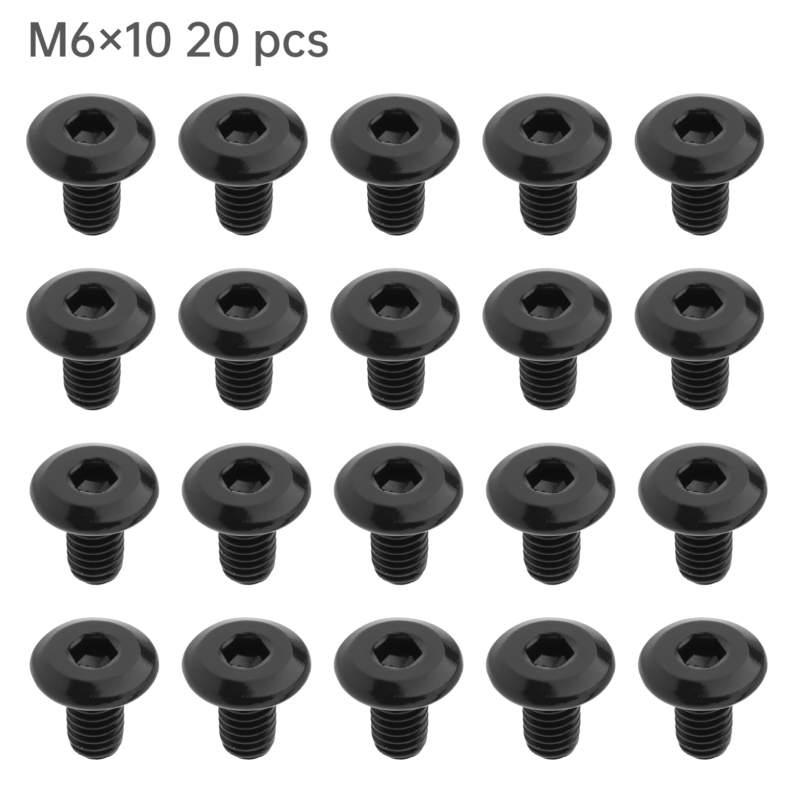 

20pcs M6x10mm 25mm Flat Head Hexagon Hex Screws Countersunk Bolts Black Finish 304 Stainless Steel Allen Wrench Hex Socket Bolts